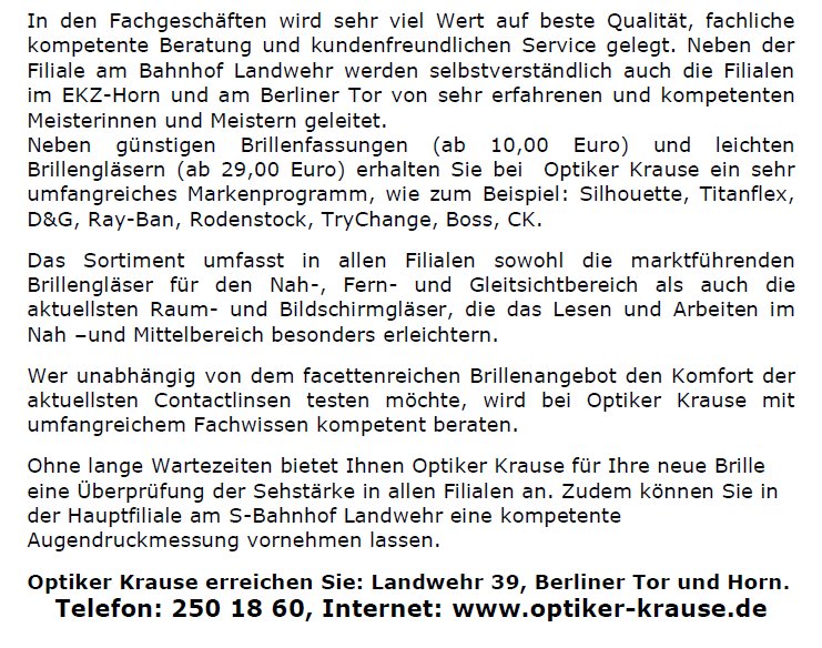 30 Jahre Optiker Krause